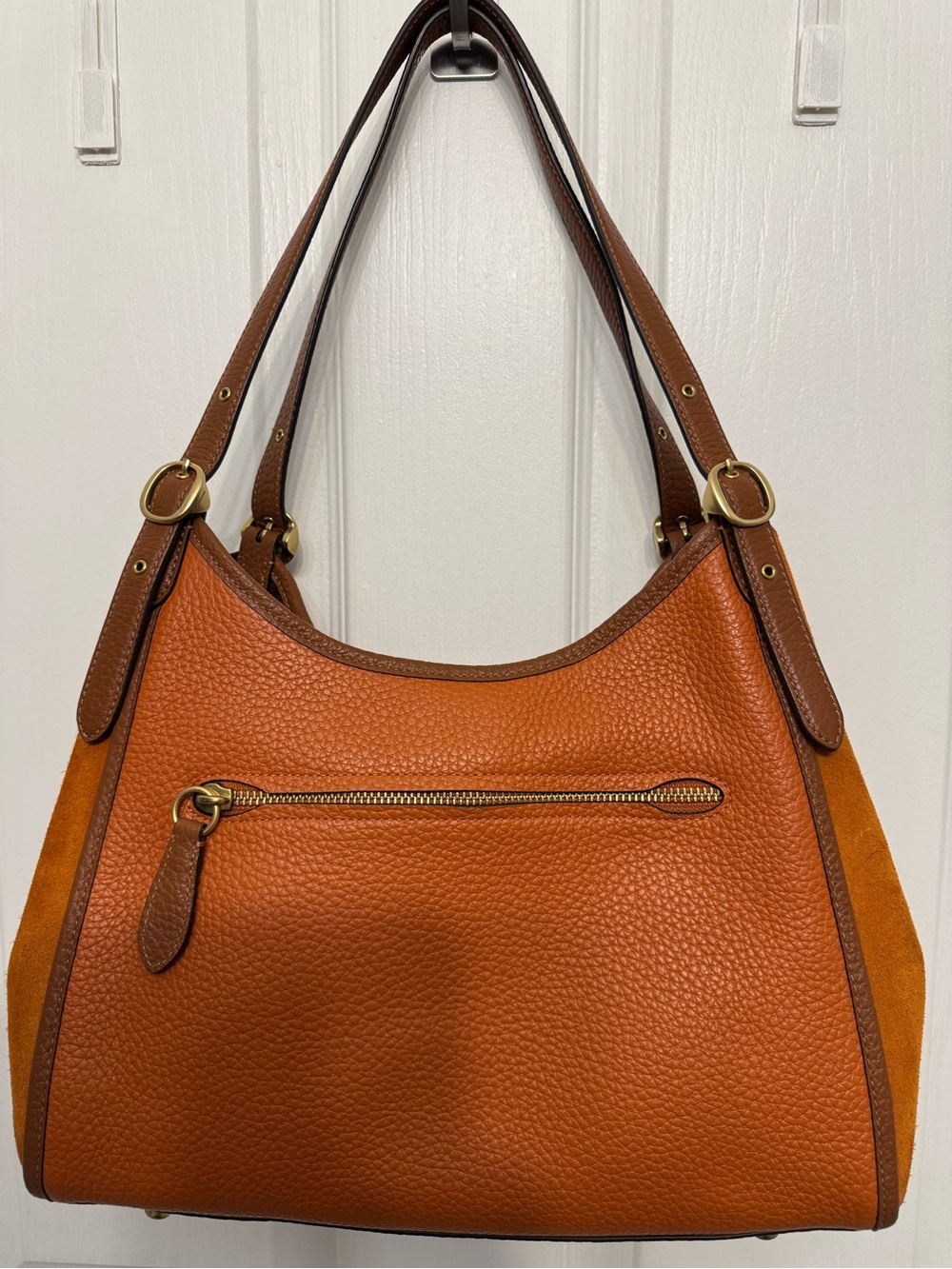 Coach leather and suede bag